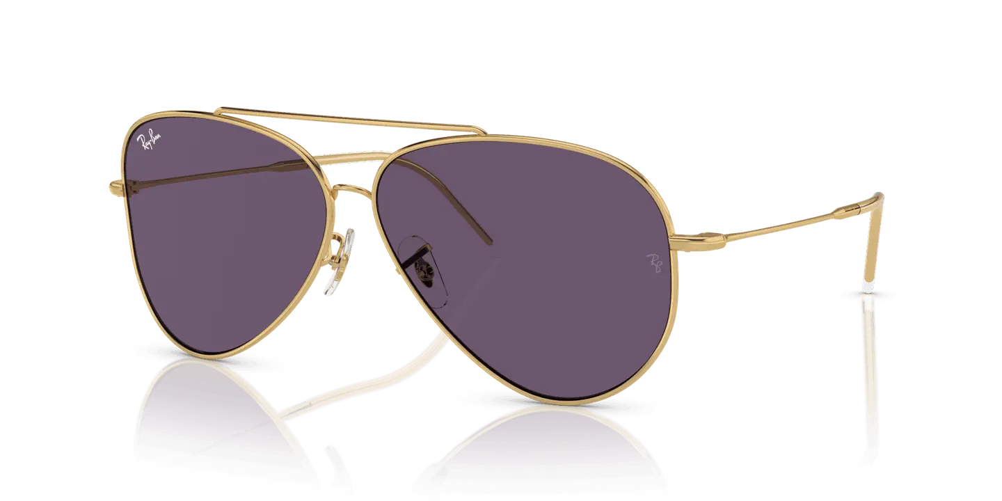 Classic Purple Aviator Sunglasses Image